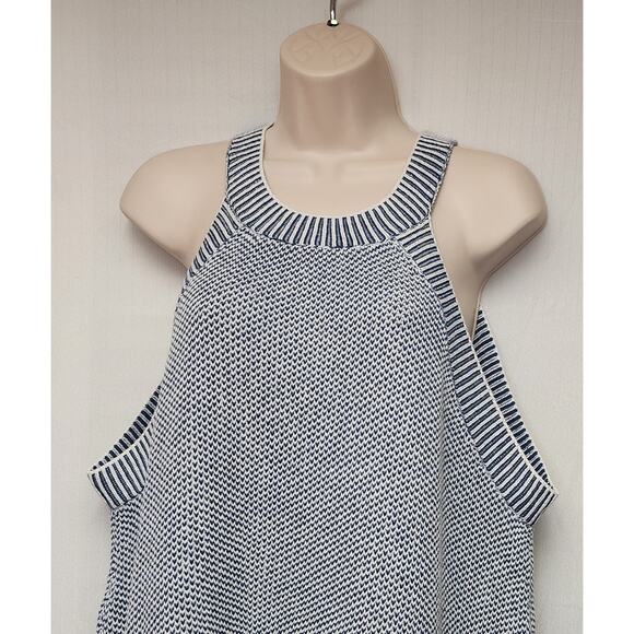 6th & Lane Bambado Fringe Crochet Tunic Sweater Top Blouse Color Blue Size 18/20 - Picture 7 of 10